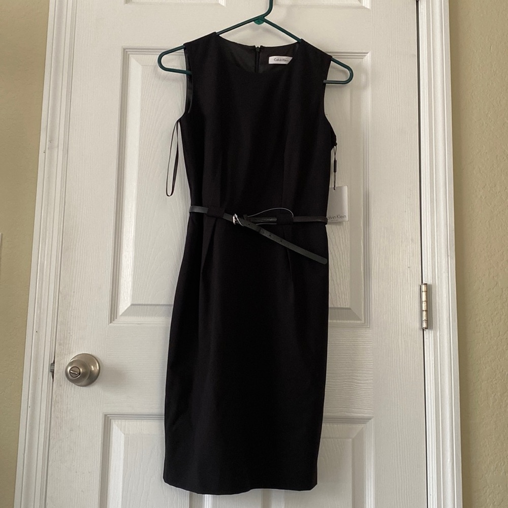 NWT Calvin Klein black dress 4P